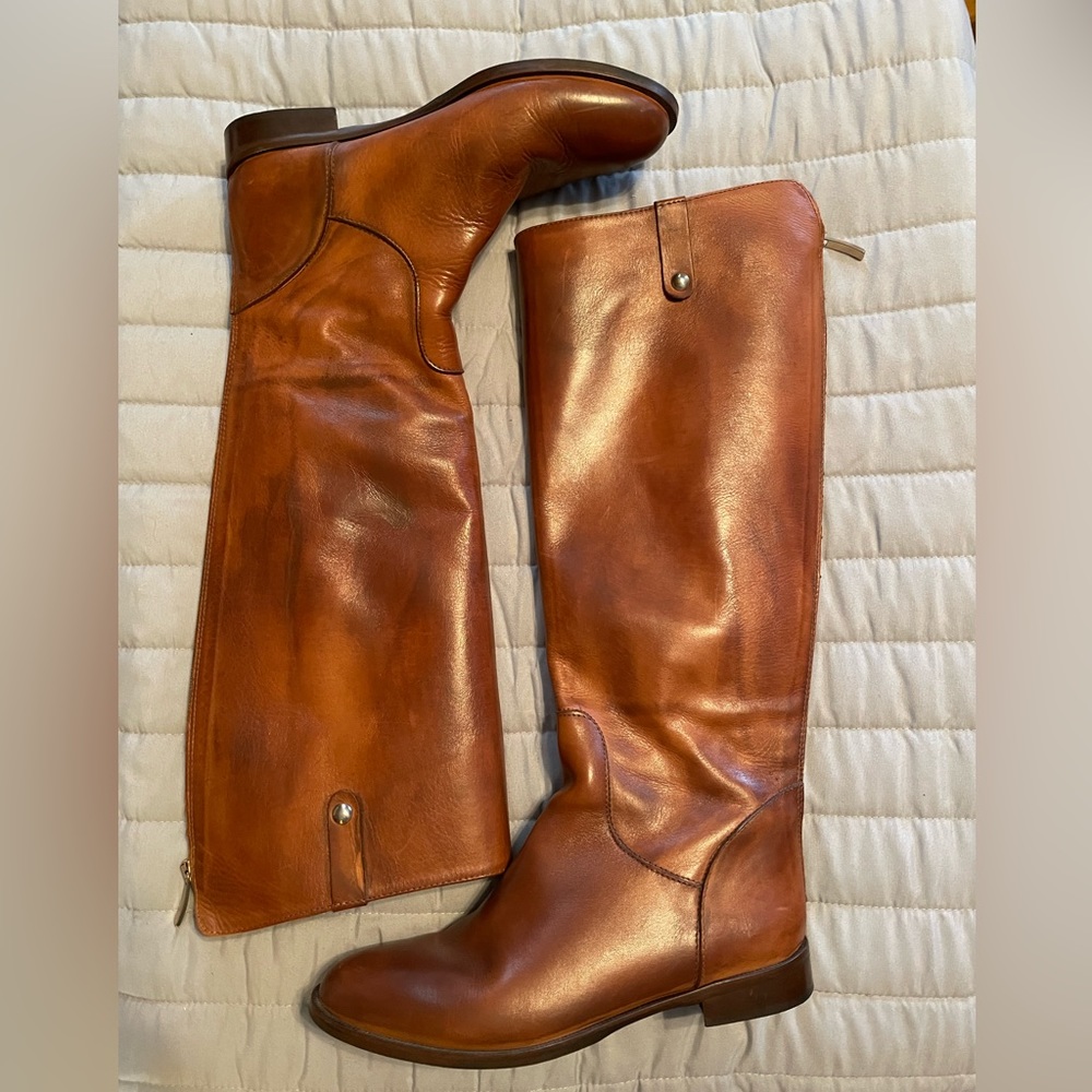 Charles David | Brown Genuine Leather Riding Boots
